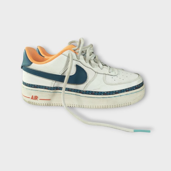 Youth Nike Air Force 1 Low 'Swoosh Chain' CK9708‑100 Size 6 - Picture 6 of 12